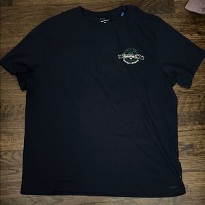 Men's Navy Blue Crewneck T-Shirt with Small Chest Logo